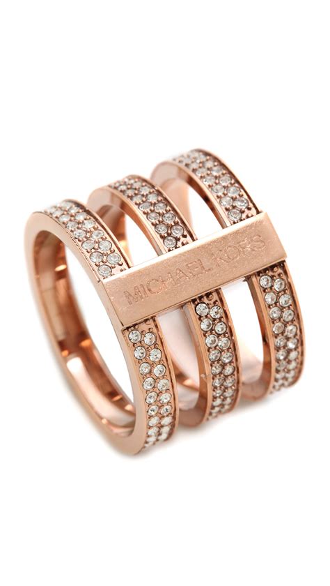 michael kors ring rose tri stack|Michael Kors Triple.